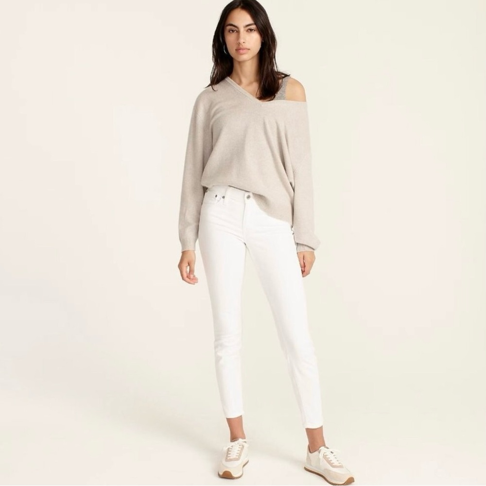 NWT! JCrew white Toothpick jeans 8